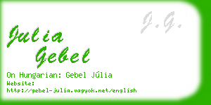 julia gebel business card